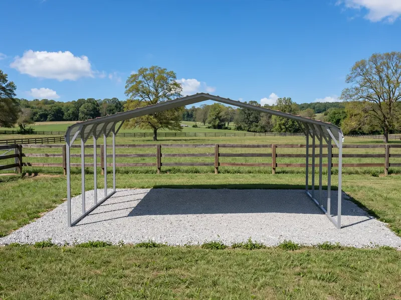 Open carport with gable coverage