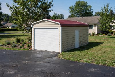 12 × 25 one-car garage: computer render