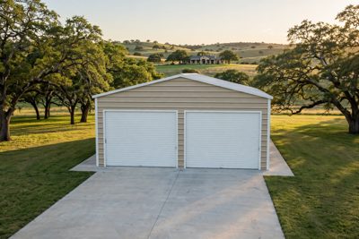 24 × 30 two-car garage and workshop: computer render