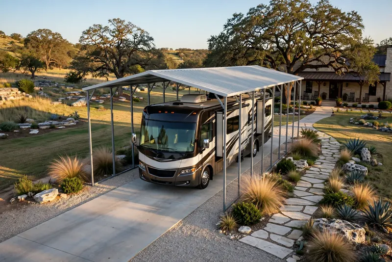 18 × 40 large RV cover: computer render
