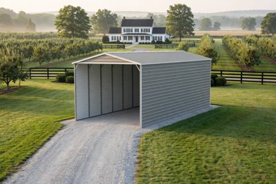 18 × 40 RV port with closed sides: computer render